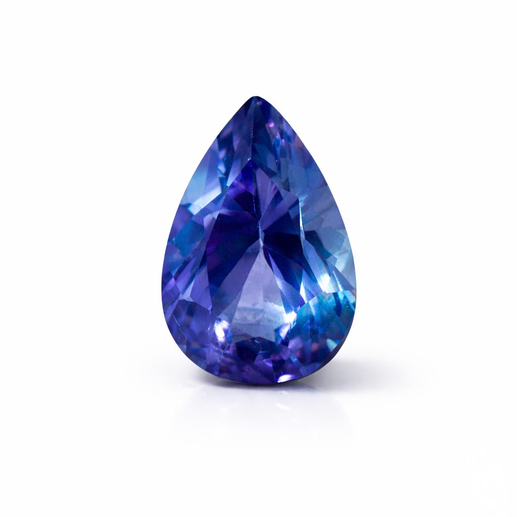 אבן חן אלכסנדריט משולבת צבעים בחיתוך טיפה 7.32 קראט