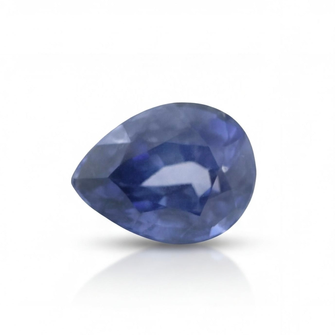 אבן חן ספיר כחולה חיתוך טיפה 4.72 קראט