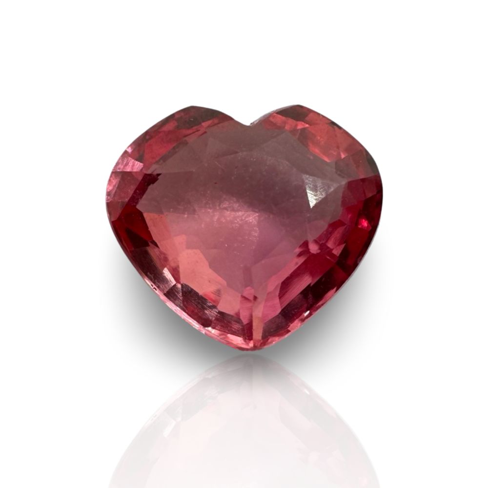 אבן חן ספיר Padparadscha חיתוך לב 4.07 קראט