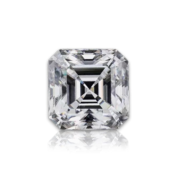 אבן מואסנייט בחיתוך יהלום צורת אשר מלווה בתעודה גמולוגית מתאימה