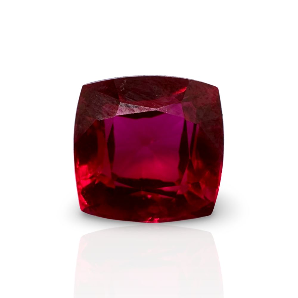 אבן חן רובי אדומה חיתוך כרית 11.12 קראט