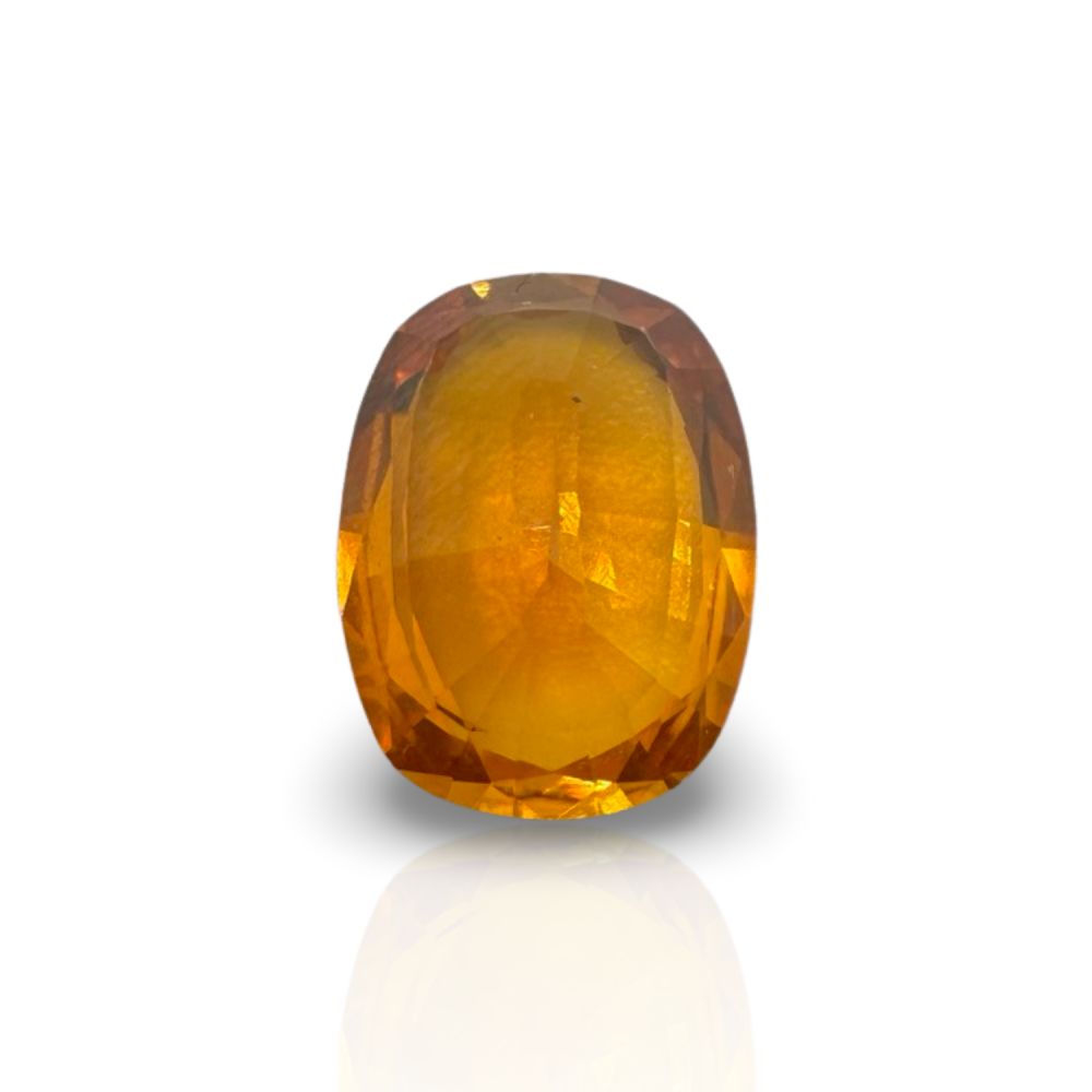 אבן חן ספיר כתומה חיתוך כרית 10.02 קראט