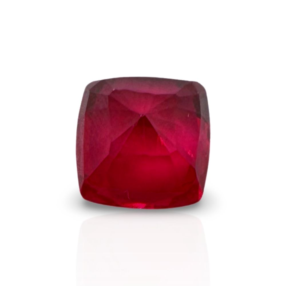 אבן חן רובי אדומה חיתוך כרית 11.12 קראט