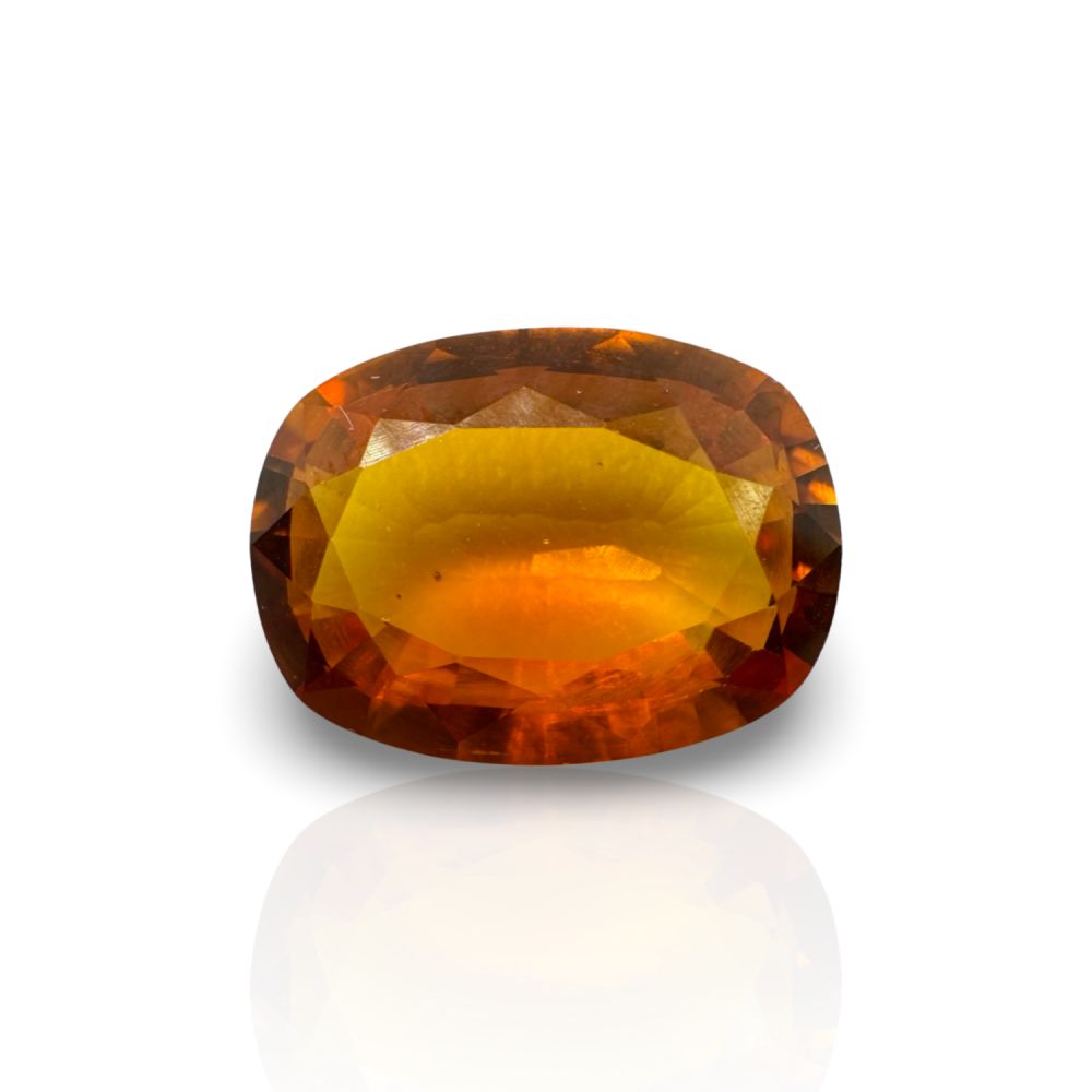 אבן חן ספיר כתומה חיתוך כרית 10.02 קראט