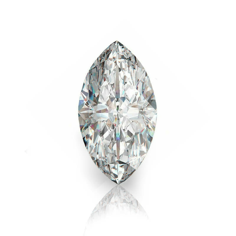 אבן מואסנייט בחיתוך יהלום בצורת מרקיזה מלווה בתעודה גמולוגית מתאימה