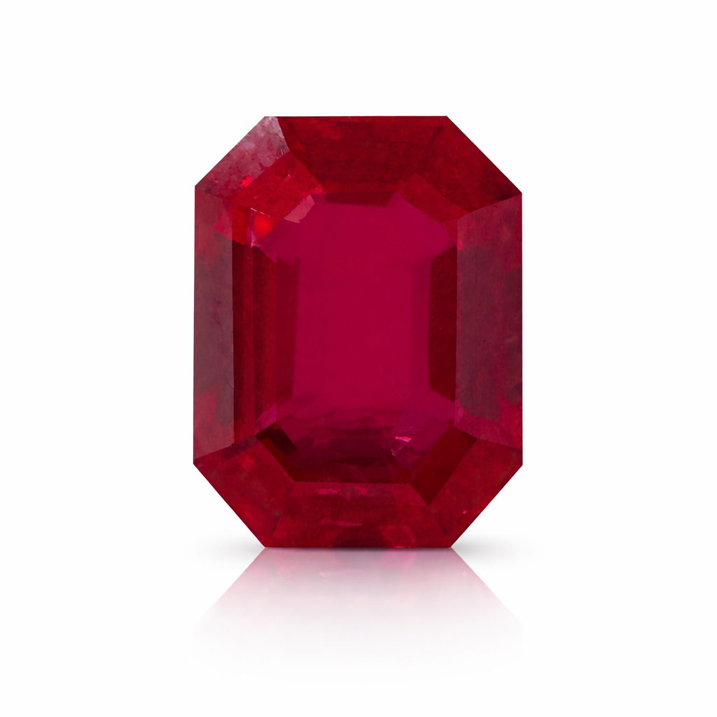 אבן חן רובי אדומה חיתוך אמרלד 10.15 קראט